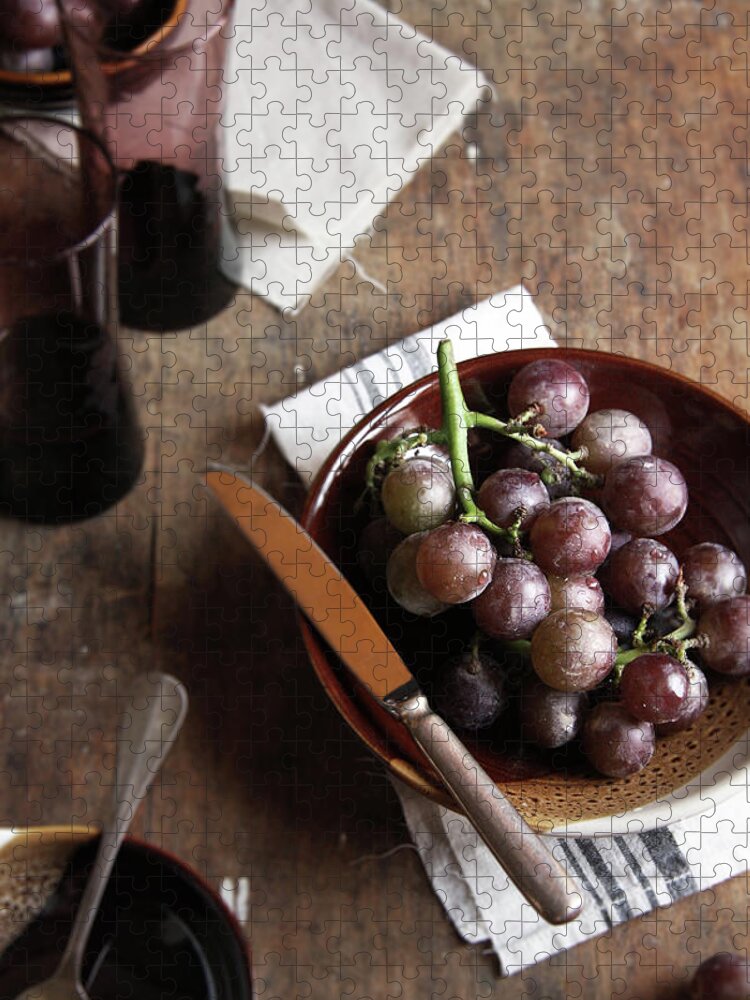Spoon Jigsaw Puzzle featuring the photograph Grape by 200