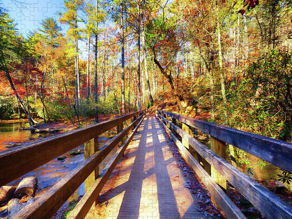 Southern Usa Jigsaw Puzzle featuring the photograph Great Smoky Mountains In Autumn by Moreiso