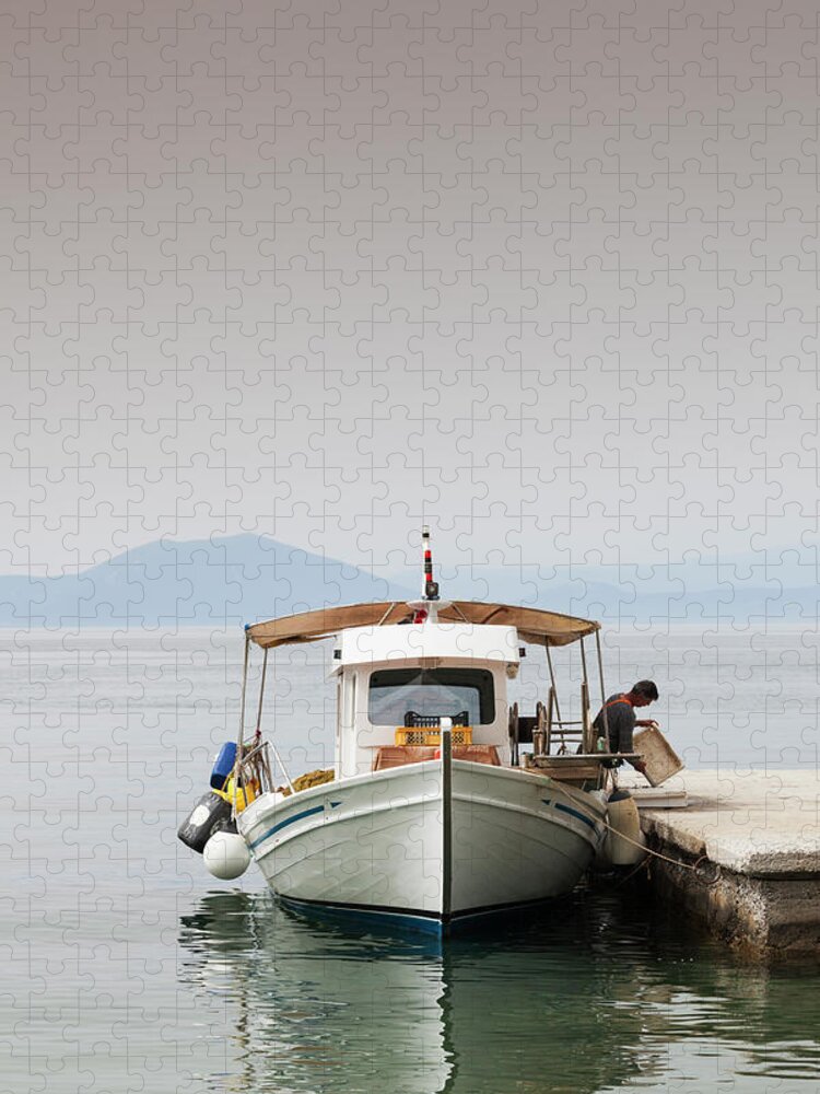 People Jigsaw Puzzle featuring the photograph Greece, Kala Nera, Pelion Peninsula by Walter Bibikow