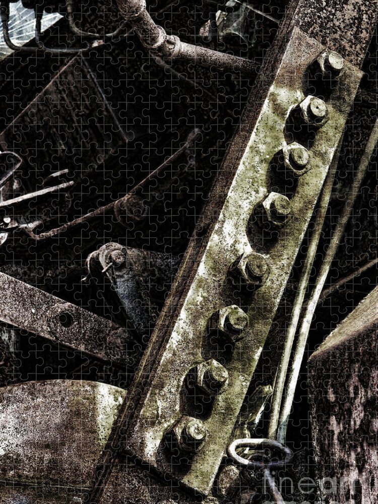 Industrial Jigsaw Puzzle featuring the photograph Grunge Industrial Machinery by Olivier Le Queinec