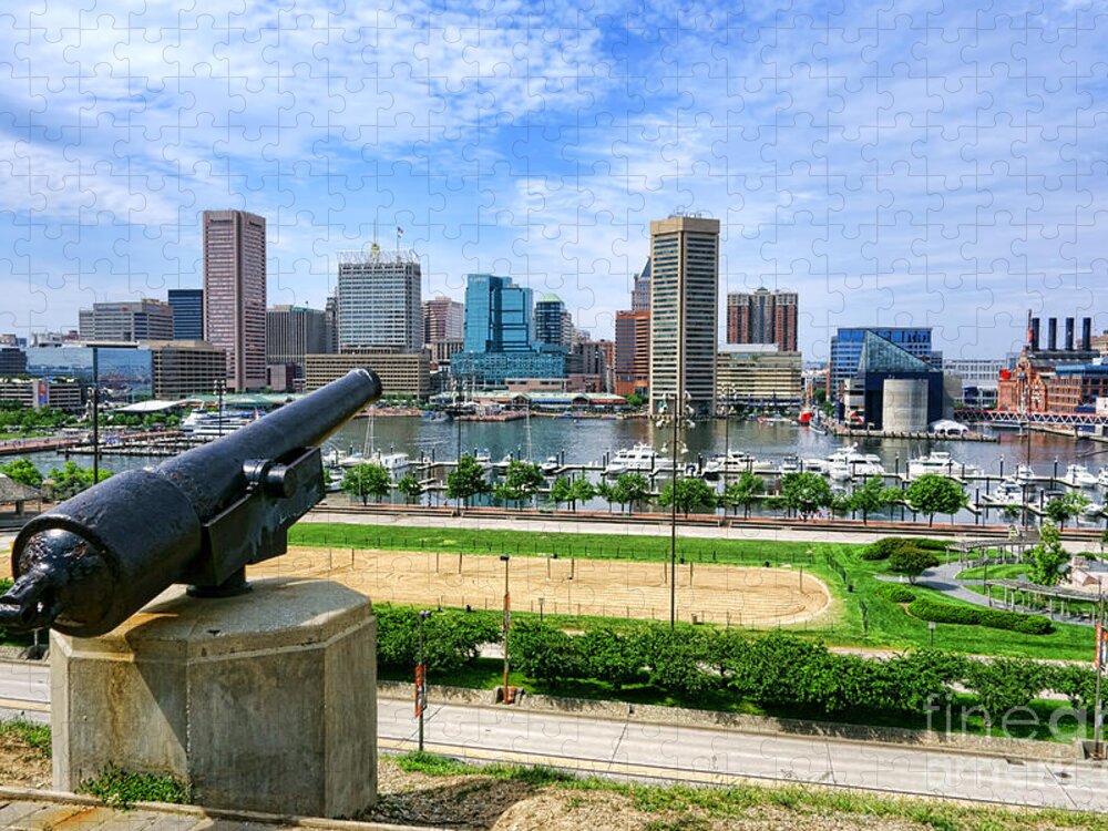 Baltimore Jigsaw Puzzle featuring the photograph Guarding Baltimore by Olivier Le Queinec