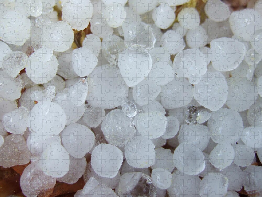 Hailstones Jigsaw Puzzle featuring the photograph Hailstones by Matthias Hauser