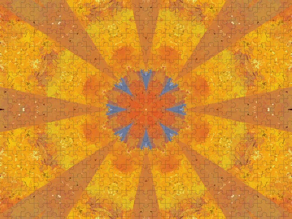 Mandala Jigsaw Puzzle featuring the digital art Happiness Mandala by Beth Sawickie