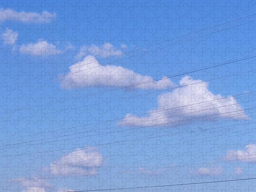 Cloud Sky Jigsaw Puzzle featuring the photograph Happy Cloud Day by Carol Oufnac Mahan