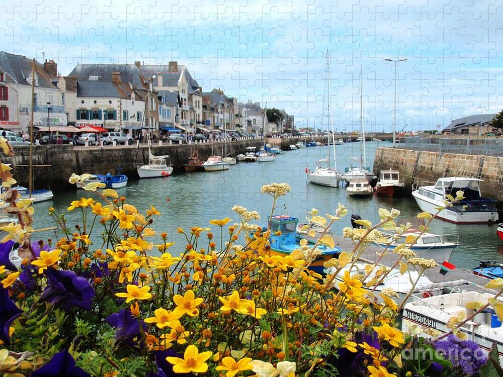 Harbour Jigsaw Puzzle featuring the photograph Harbour in Brittany - France by Cristina Stefan