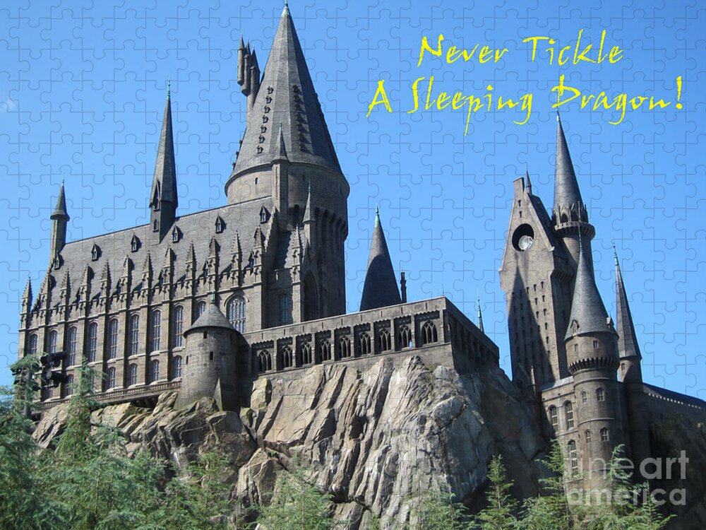 Harry Potter Jigsaw Puzzle featuring the photograph Hogwarts at Orlando, Florida by Marguerita Tan