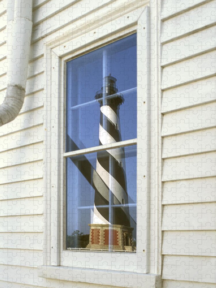Cape Hatteras Lighthouse Jigsaw Puzzle featuring the photograph Cape Hatteras Lighthouse 2 by Mike McGlothlen