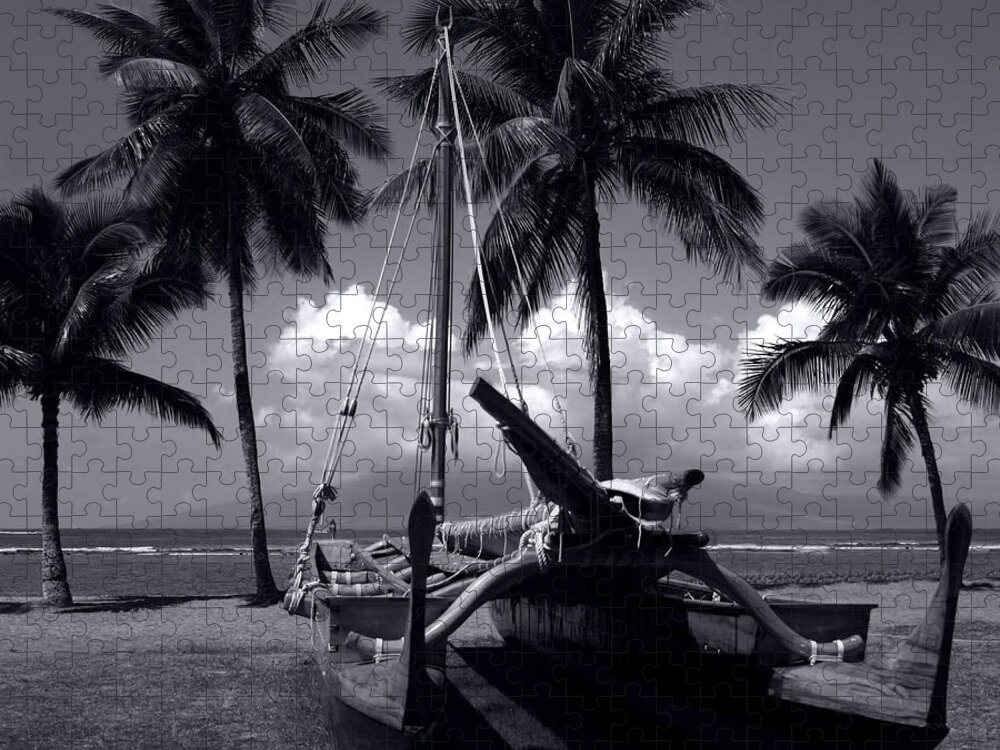 Aloha Jigsaw Puzzle featuring the photograph Hawaiian Sailing Canoe Maui Hawaii by Sharon Mau
