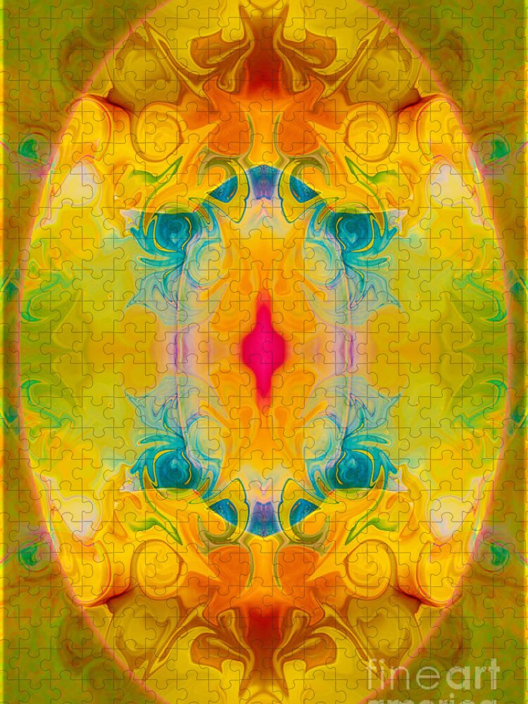 2x3 (4x6) Jigsaw Puzzle featuring the digital art Heavenly Bliss Abstract Healing Artwork by Omaste Witkowski by Omaste Witkowski