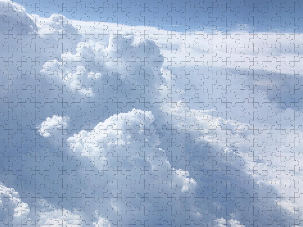 Mid-air Jigsaw Puzzle featuring the photograph Heavenly Cloudscape by Blackred
