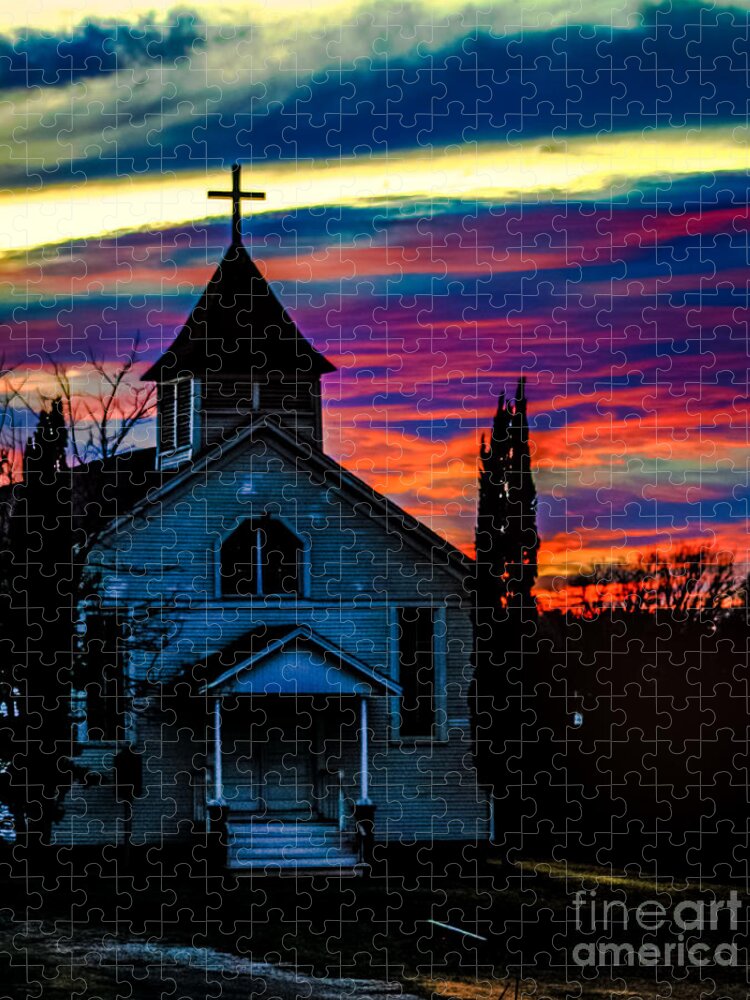 Church Jigsaw Puzzle featuring the photograph Heaven's Light by Toma Caul