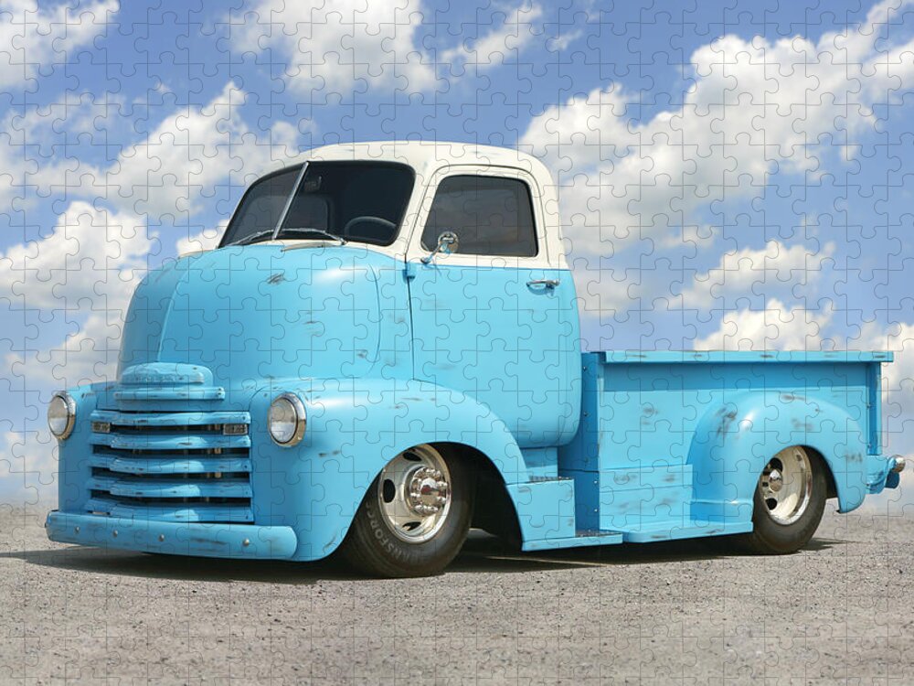 Chevy Truck Jigsaw Puzzle featuring the photograph Heavy Duty Chevy Truck by Mike McGlothlen