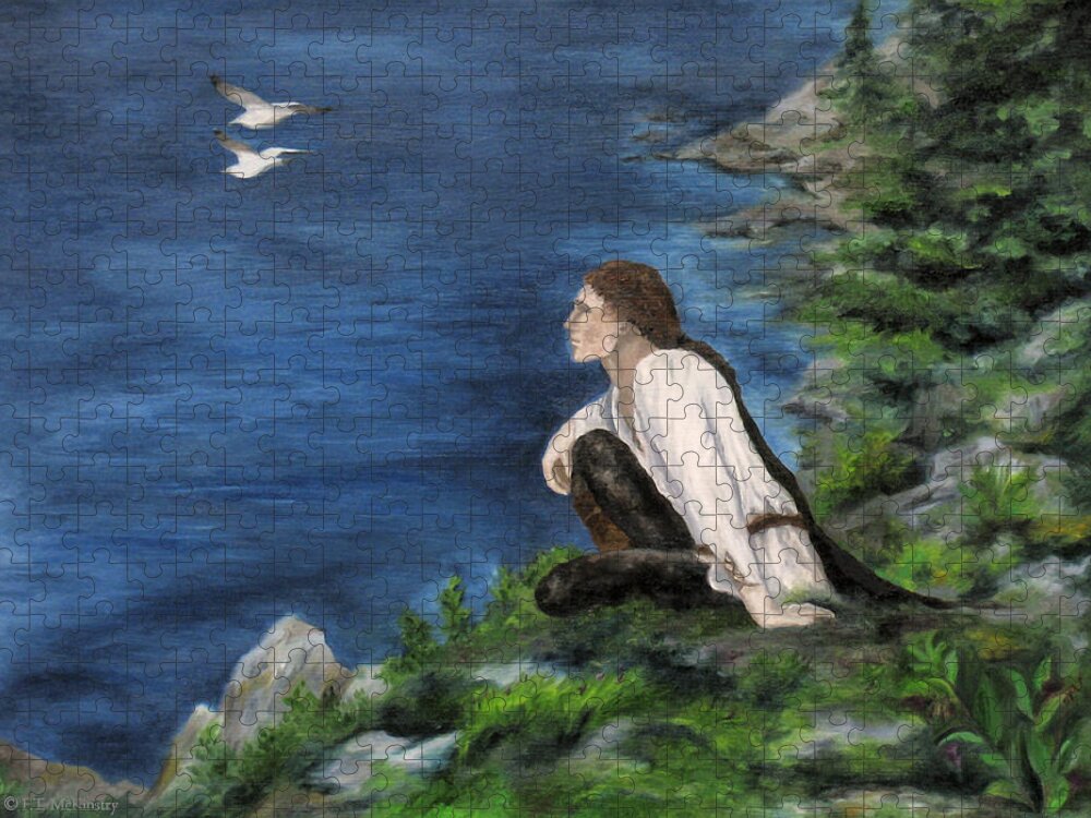 Fantasy Jigsaw Puzzle featuring the painting Hemlock of Mimir by FT McKinstry