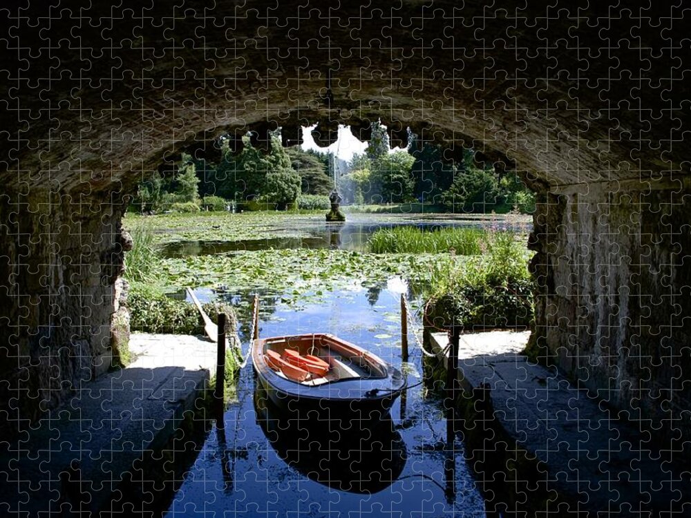 Powerscourt Jigsaw Puzzle featuring the photograph Hidden Boat by Norma Brock