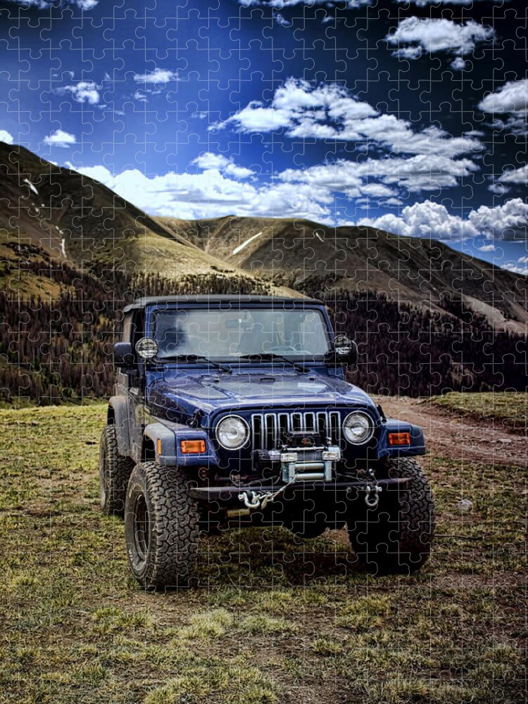 Jeep Jigsaw Puzzle featuring the photograph High Country Adventure by Ellen Heaverlo