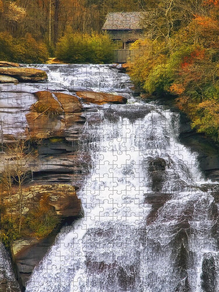 Water Jigsaw Puzzle featuring the photograph High Falls by Scott Norris