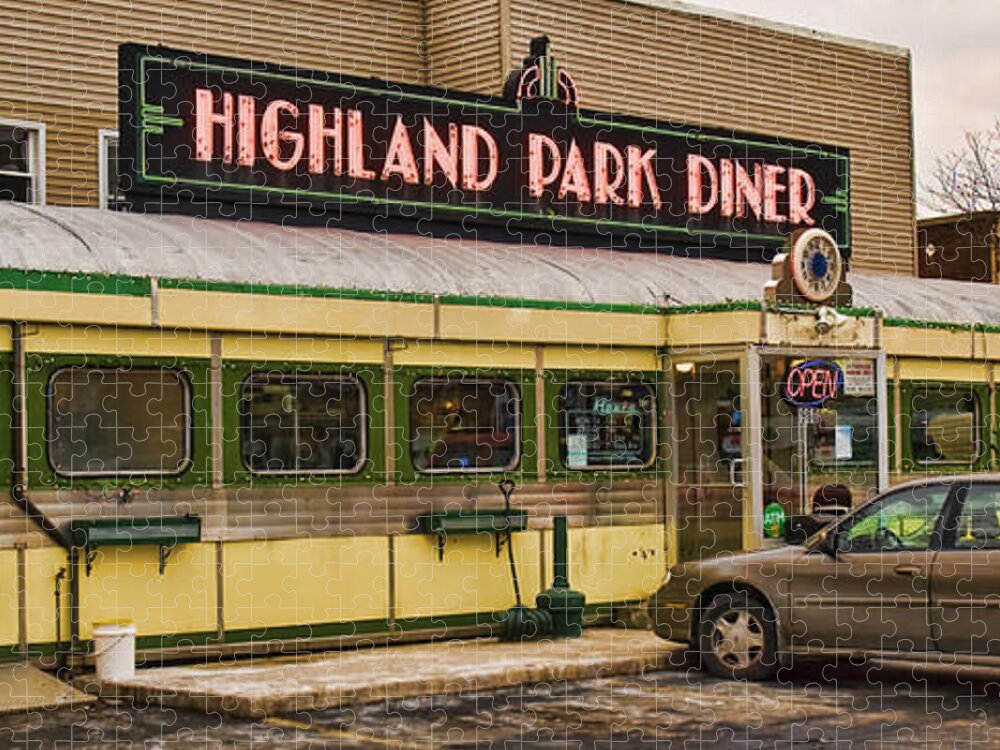 Diner - Restarant Jigsaw Puzzle featuring the photograph Highland Park Diner by Robert Culver