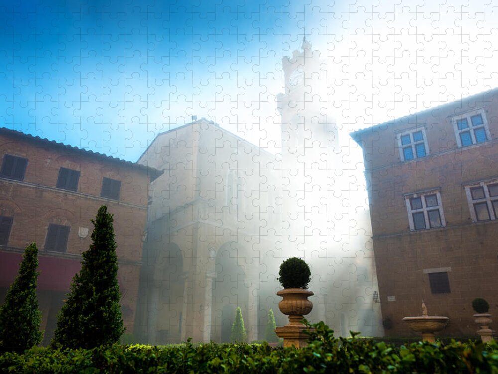Arch Jigsaw Puzzle featuring the photograph Historic Centre Of Pienza In Morning by Gehringj