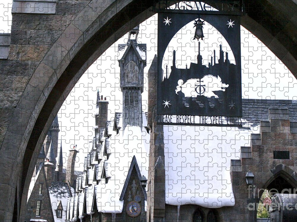Harry Potter Jigsaw Puzzle featuring the photograph Hogsmeade Sign by Shelley Overton