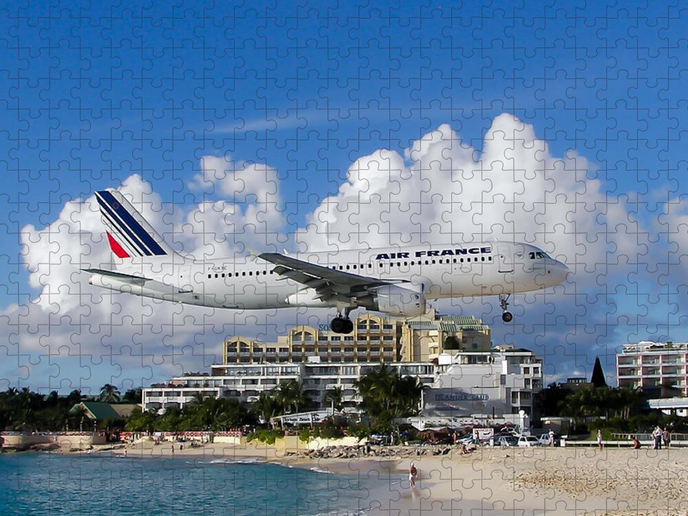 Princess Juliana International Airport Jigsaw Puzzle featuring the photograph Hold On by Karen Wiles