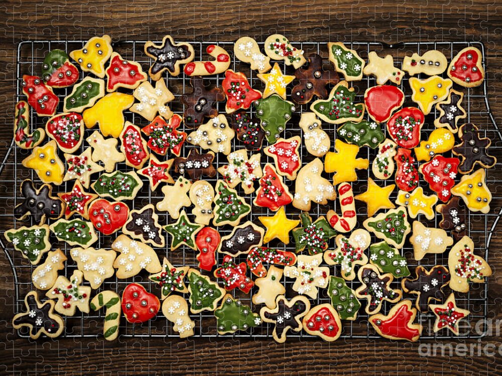 Cookies Jigsaw Puzzle featuring the photograph Homemade Christmas cookies by Elena Elisseeva