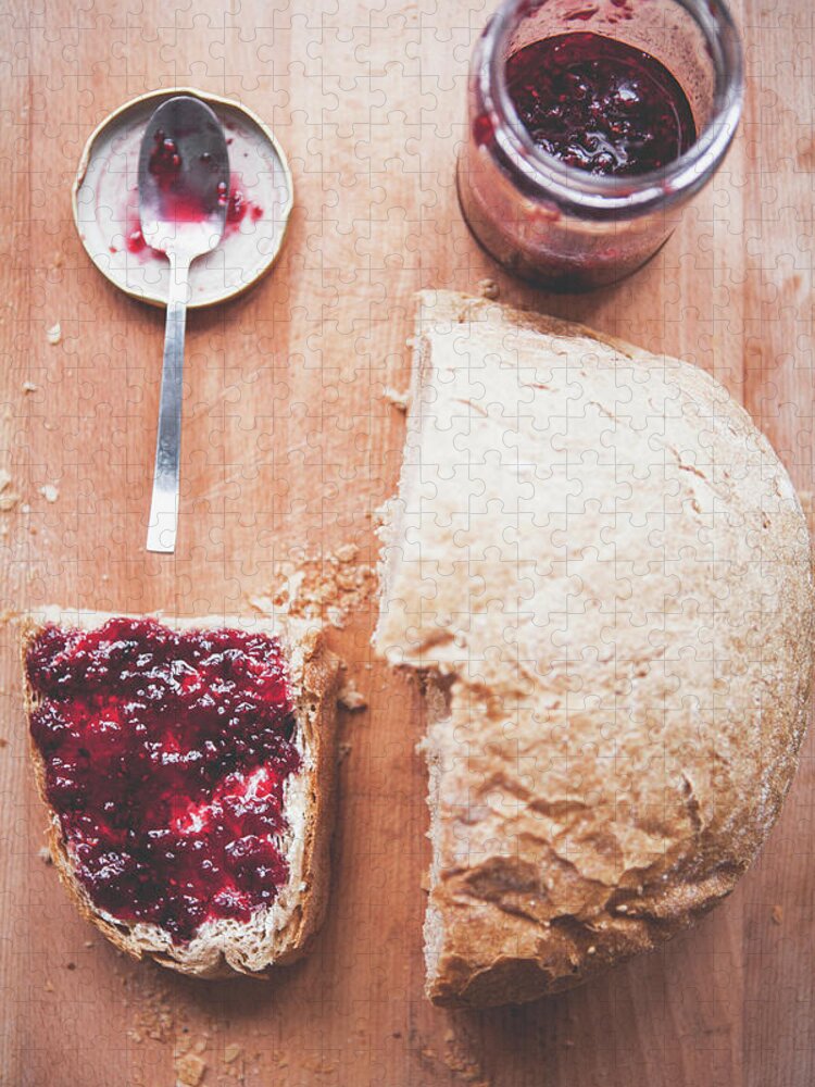 Breakfast Jigsaw Puzzle featuring the photograph Homemade Raspberry Jam by N+t*