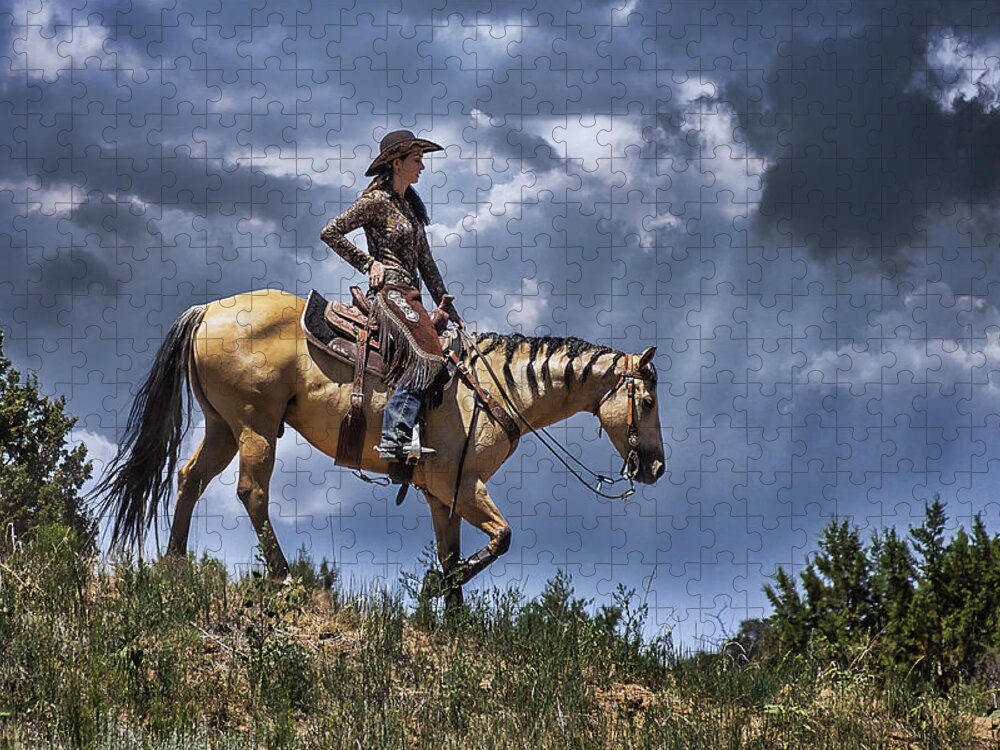 Horse Jigsaw Puzzle featuring the photograph Homeward Bound by Priscilla Burgers