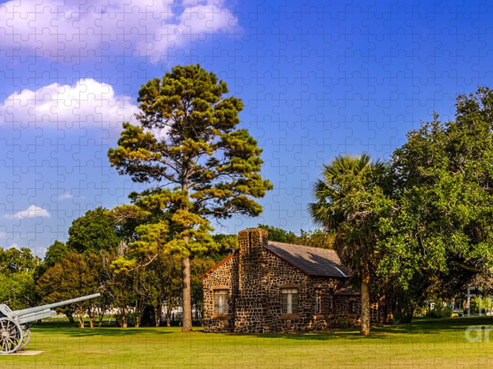 Gonzales Jigsaw Puzzle featuring the photograph Horace Eggleston's House - Gonzales Texas by Silvio Ligutti