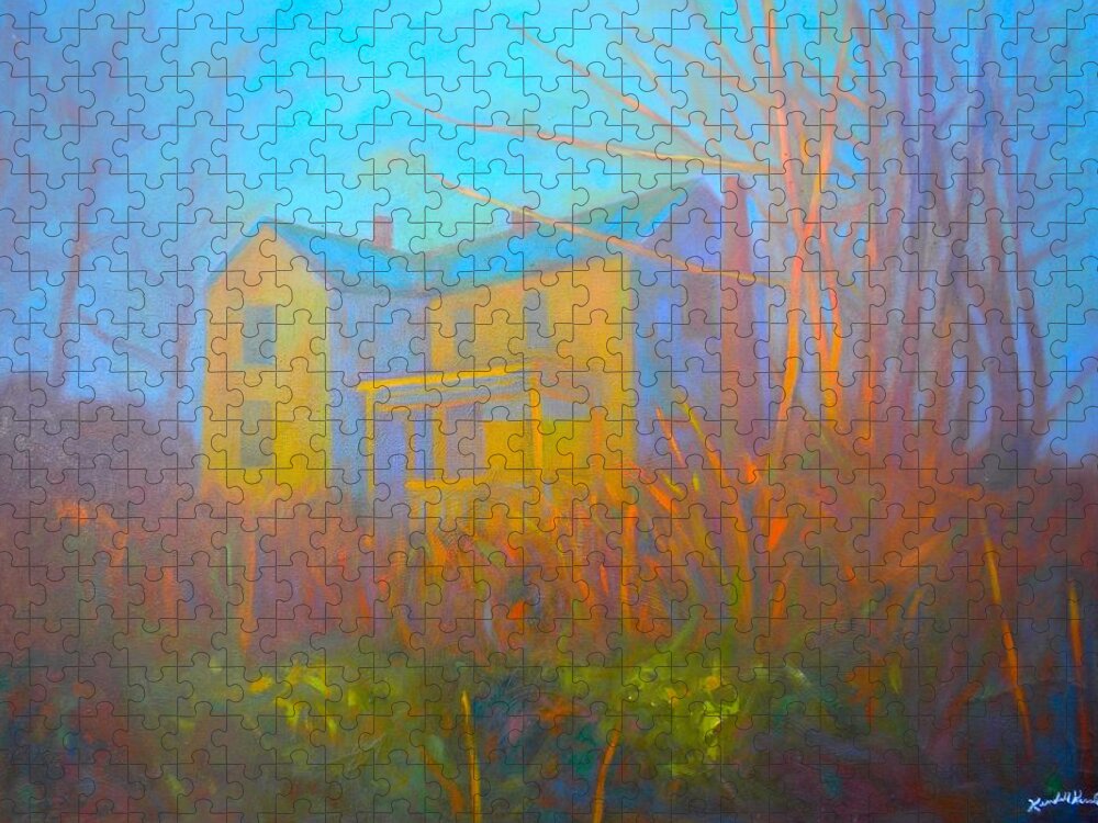 Blacksburg Paintings Jigsaw Puzzle featuring the painting House in Blacksburg by Kendall Kessler