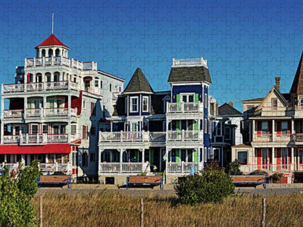 Photography Jigsaw Puzzle featuring the photograph Houses On The Beach, Morning Star by Panoramic Images