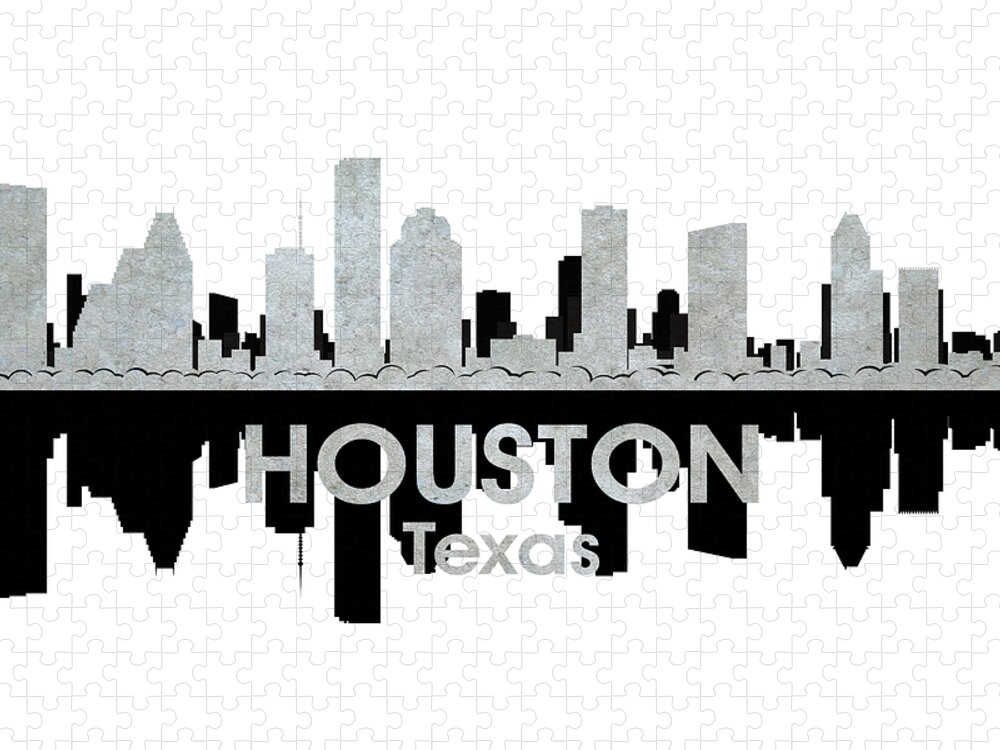 Houston Jigsaw Puzzle featuring the mixed media Houston TX 4 by Angelina Tamez