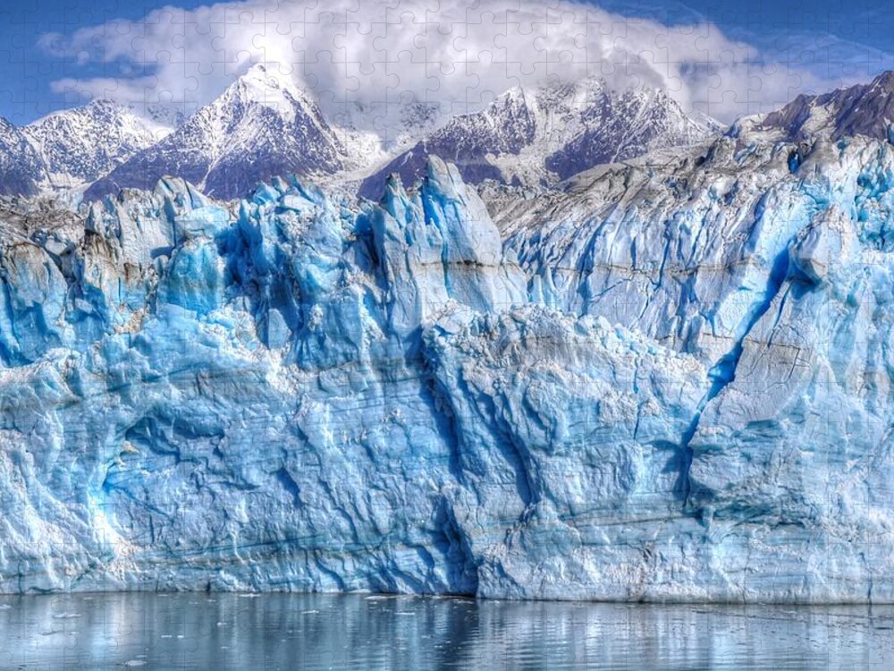 Hubbard Glacier Jigsaw Puzzle featuring the photograph Hubbard Glacier Up Close - Alaska by Bruce Friedman