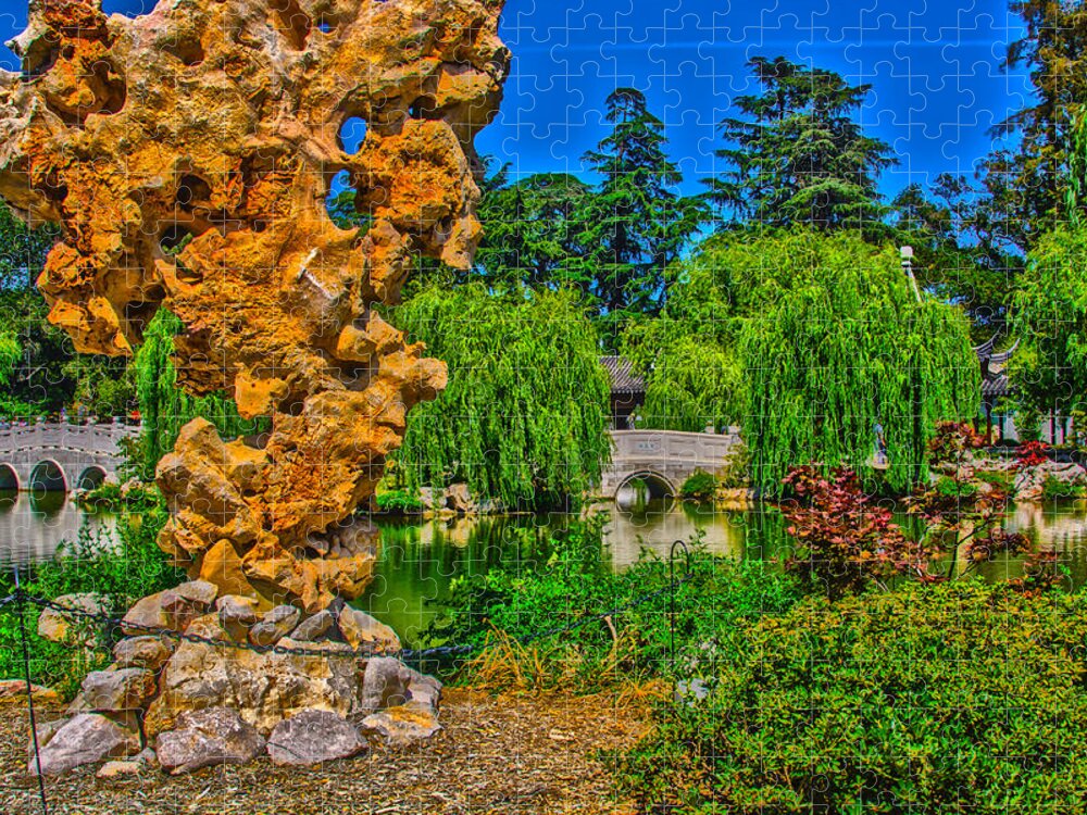 Huntington Library California Jigsaw Puzzle featuring the photograph Huntington Gardens CA by Richard J Cassato