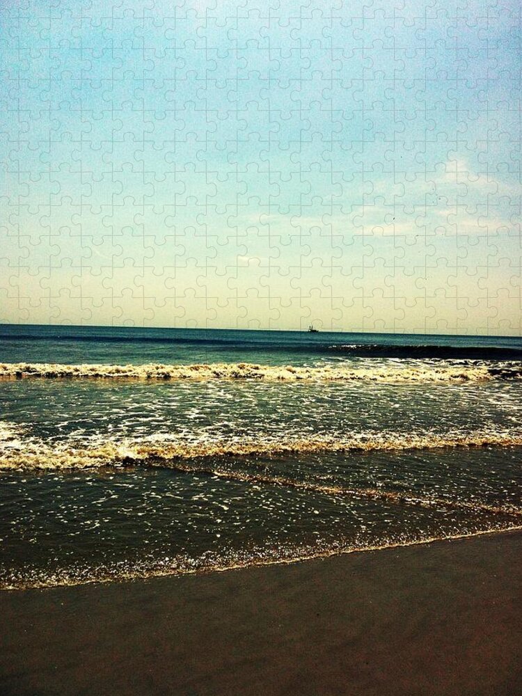 Beach Jigsaw Puzzle featuring the photograph I Love the Beach by Marian Lonzetta