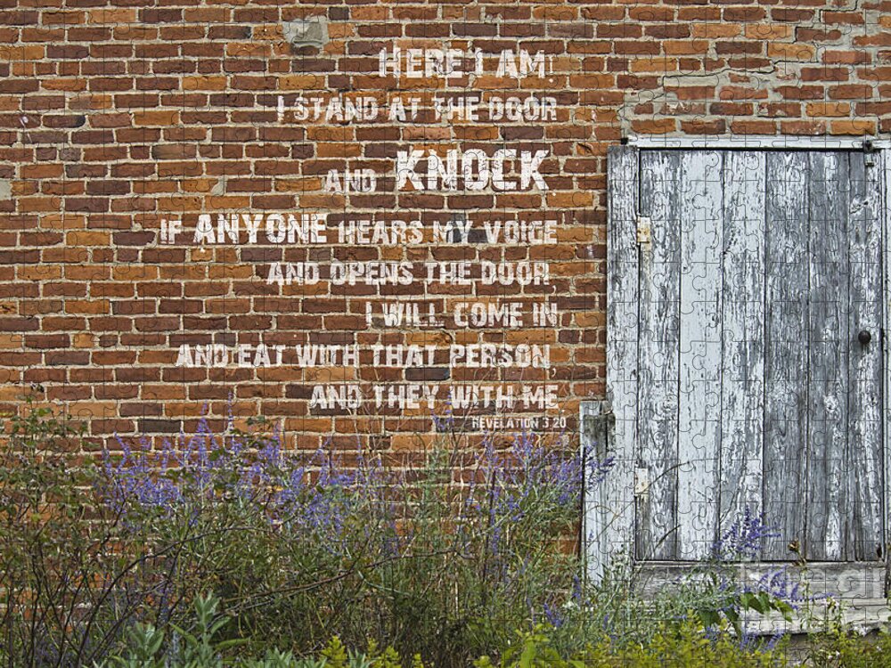 I Stand At The Door And Knock Jigsaw Puzzle featuring the photograph Anyone by David Arment