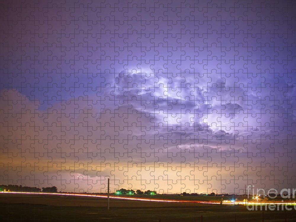Lightning Jigsaw Puzzle featuring the photograph I25 Intra-Cloud Lightning Strikes by James BO Insogna