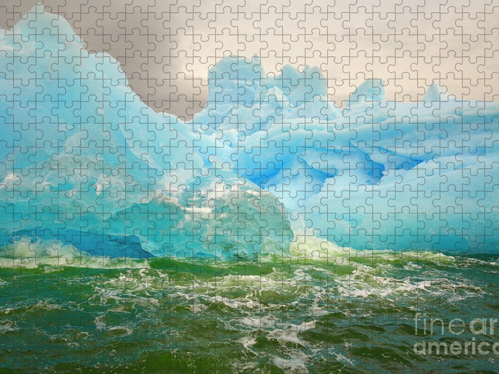00345597 Jigsaw Puzzle featuring the photograph Iceberg Floating At Sea by Yva Momatiuk John Eastcott