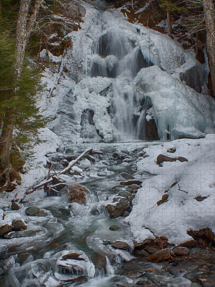 #jefffolger Jigsaw Puzzle featuring the photograph Icy flow of water by Jeff Folger