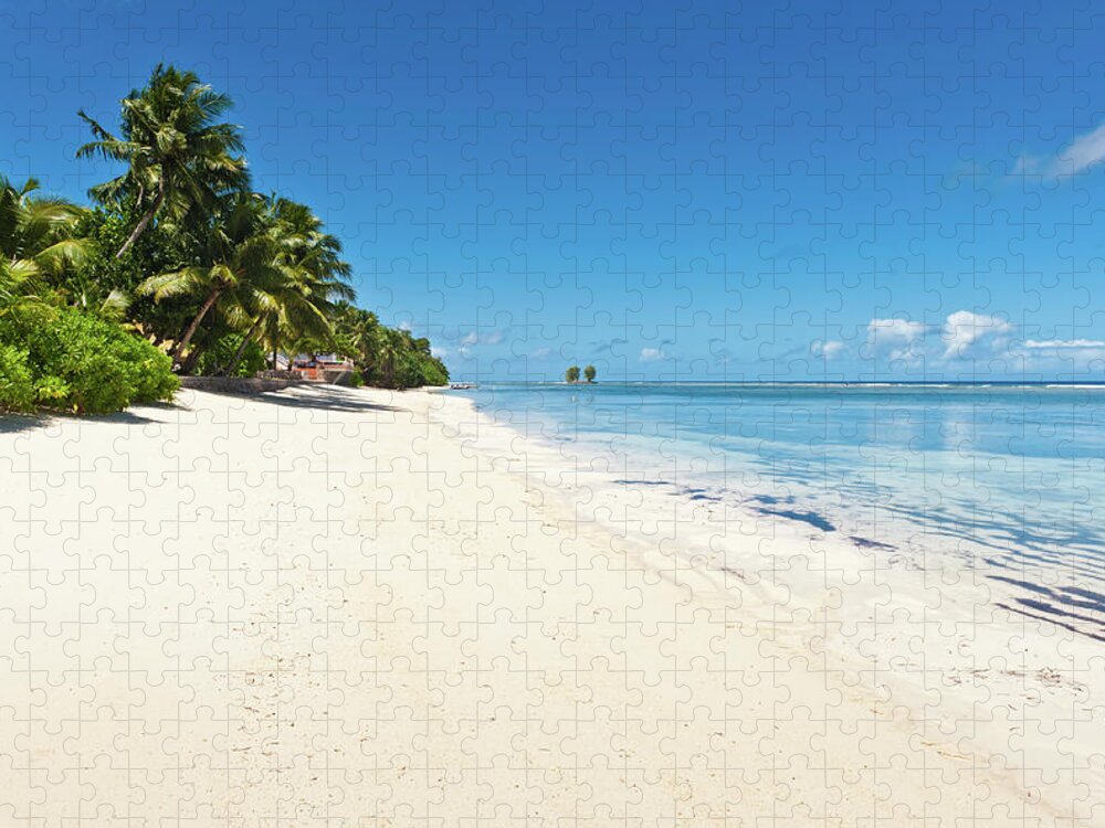 Tropical Rainforest Jigsaw Puzzle featuring the photograph Idyllic Tropical Island Beach Vacation by Fotovoyager