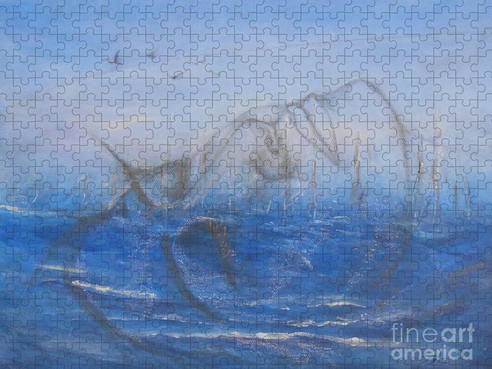 Mystical Jigsaw Puzzle featuring the painting If I Could Tell You by Jane See