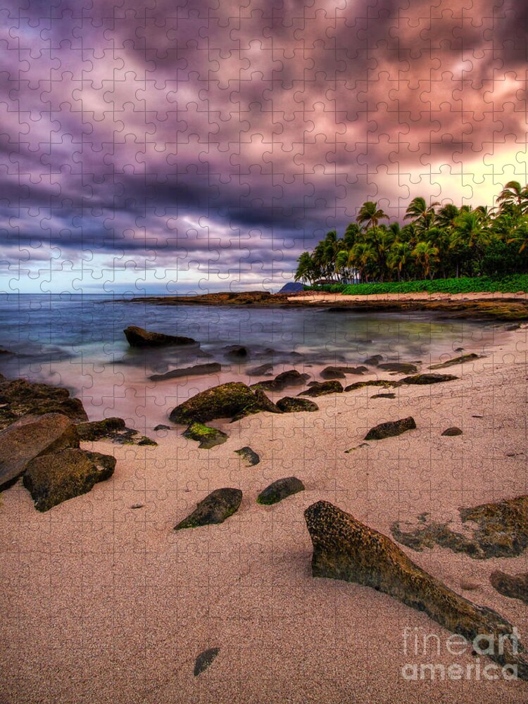  Jigsaw Puzzle featuring the photograph Iluminated Beach by Anthony Michael Bonafede