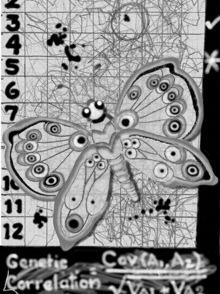 Science Jigsaw Puzzle featuring the digital art Imaginary Lines by Carol Jacobs