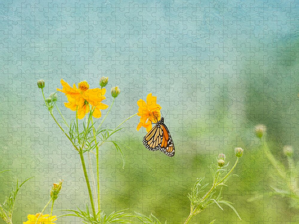 Nature Jigsaw Puzzle featuring the photograph In The Garden - Monarch Butterfly by Kim Hojnacki