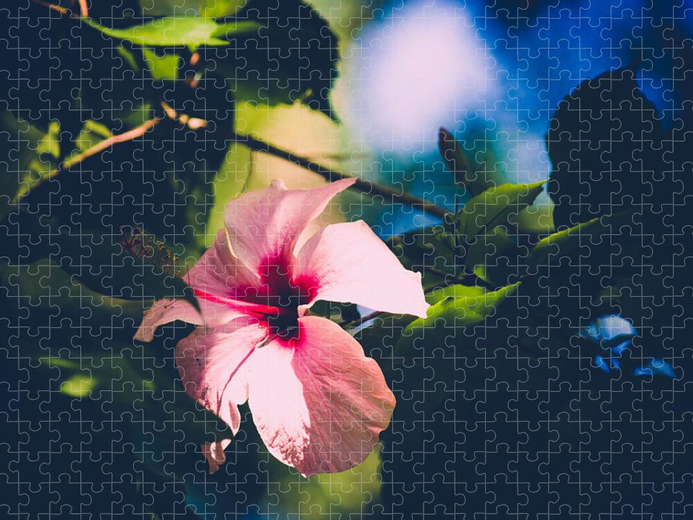 Pink Flower Jigsaw Puzzle featuring the photograph In the Tropics by Sara Frank