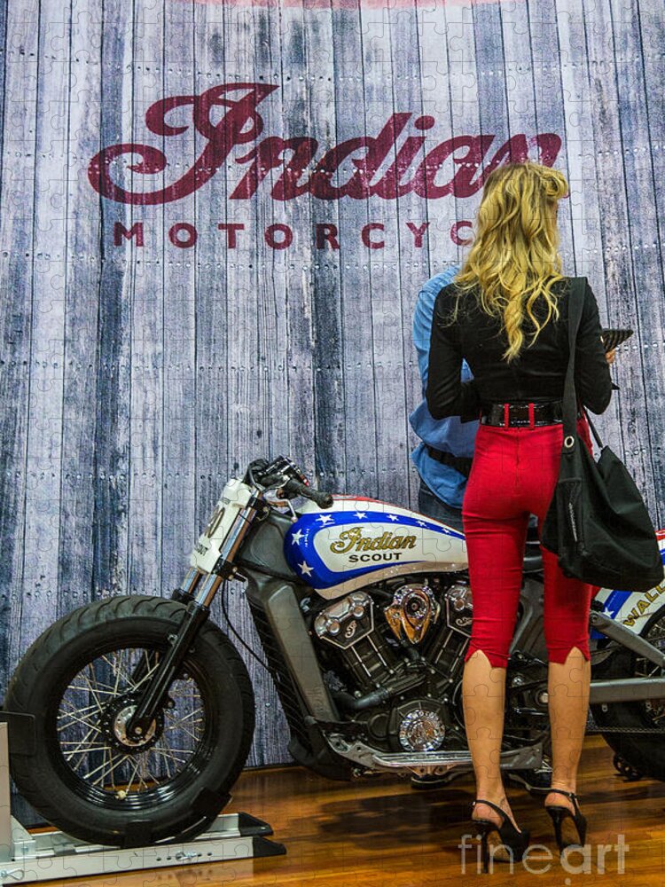 Indian Motorcycles Jigsaw Puzzle featuring the photograph Indian Chief Motorcycles by Rene Triay FineArt Photos