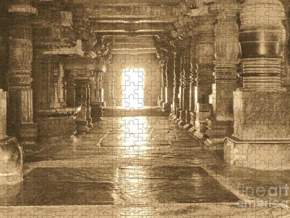 Indian Temple Jigsaw Puzzle featuring the photograph Indian Temple by Mini Arora
