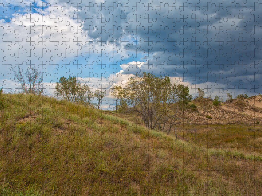Sky Jigsaw Puzzle featuring the photograph Indiana Dunes National Lakeshore by John M Bailey