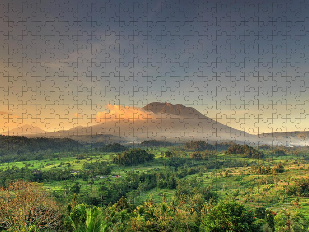 Scenics Puzzle featuring the photograph Indonesia, Bali, Forest And Gunung by Michele Falzone