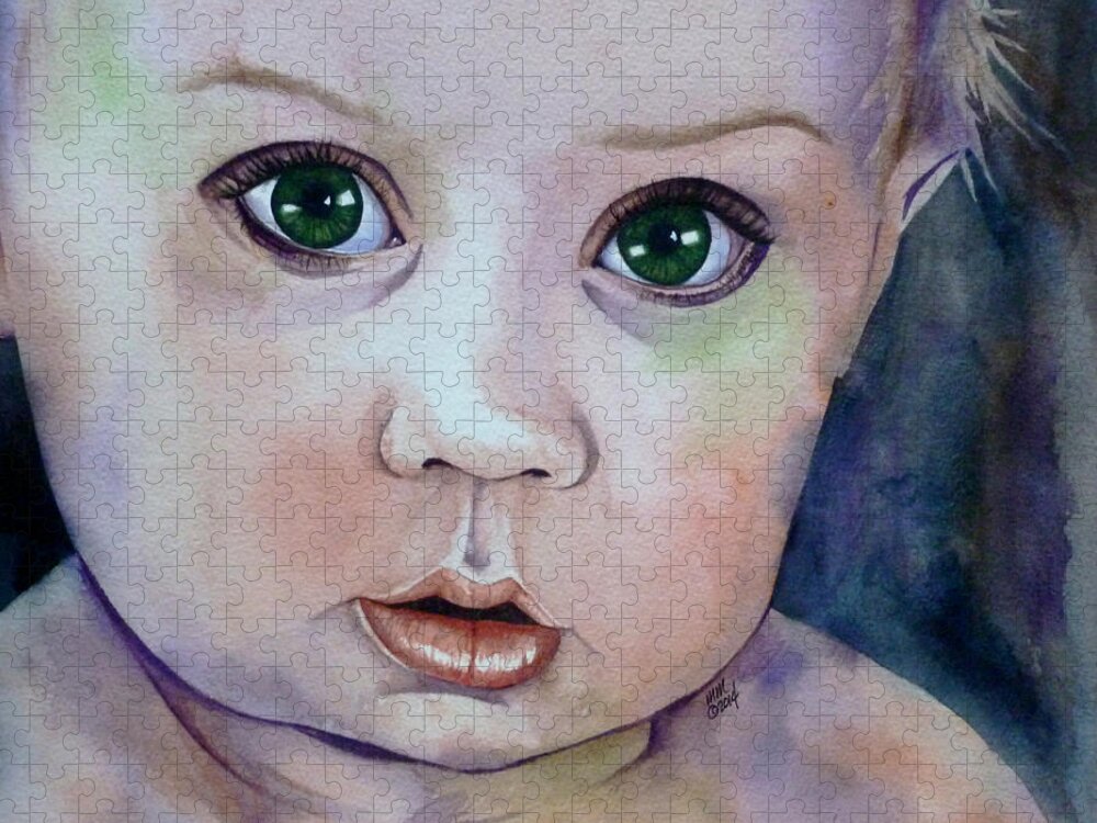 Child Jigsaw Puzzle featuring the painting Innocent by Michal Madison