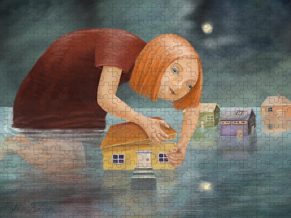 Girl Jigsaw Puzzle featuring the digital art Inquisitive by Catherine Swenson
